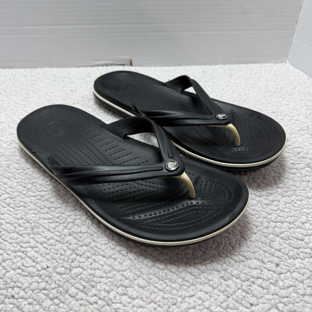 Crocs Classic Flip Flops Black Men's Size 8 Women's Size 10